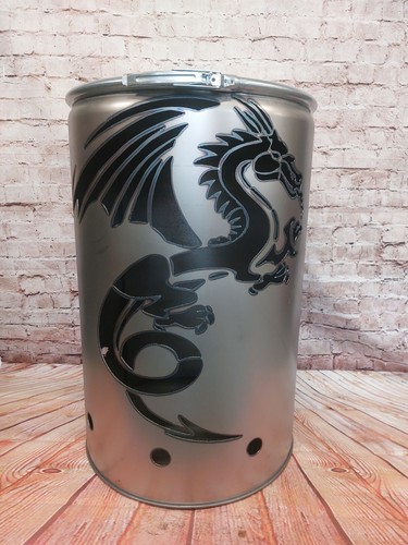 Feuertonne mit drache - feuertonne,