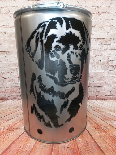 Feuertonne mit labrador - feuertonne,