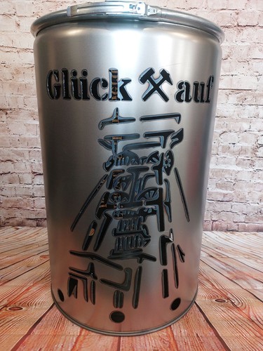 Feuertonne mit glück auf - -,