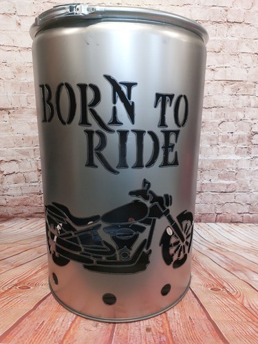 Feuertonne mit born to ride - feuertonne,